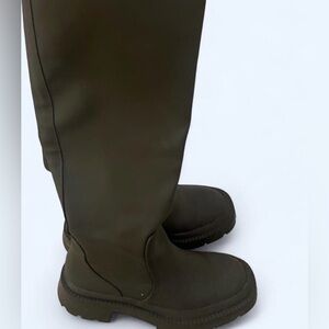 Zara Olive Green Over-the-Knee Boots